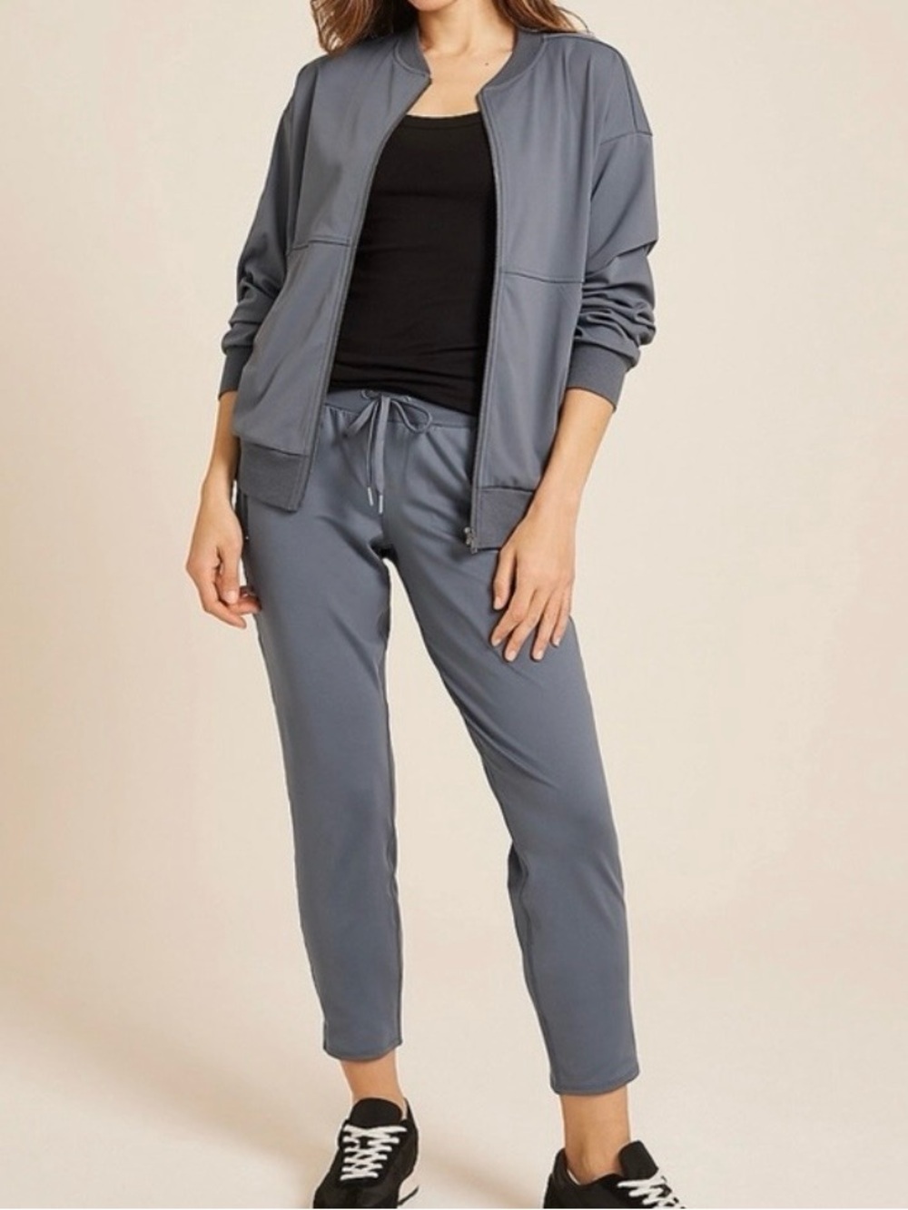 Maurices Traveler Ankle Pants Slate Blue High Rise Tapered Pull On Medium Womens